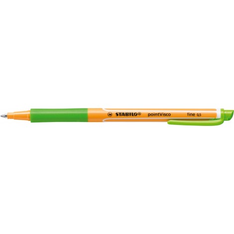 Stabilo Pointvisco – Penna roller con inchiostro gel a bassa viscosità, tratto 0,5mm, colore verde chiaro – Prezzo singolo, ord. minimo 10pz –  1099/43