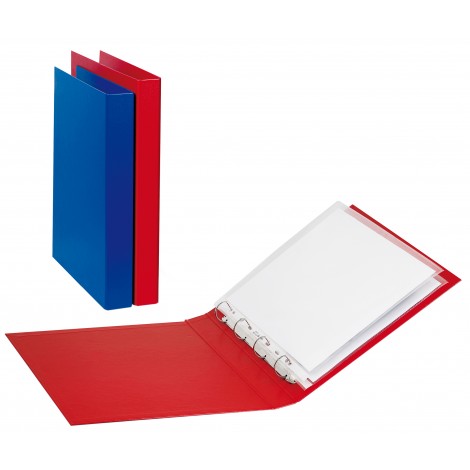 Raccoglitori Nettuno 25x35cm d. 4cm blu a 2 anelli tondi da 30mm - 1pz - 36826747