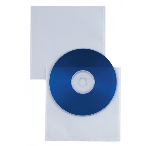 Sei Buste Selfti per CD/DVD autoadesive in polipropilene liscio - 25pz - 400030
