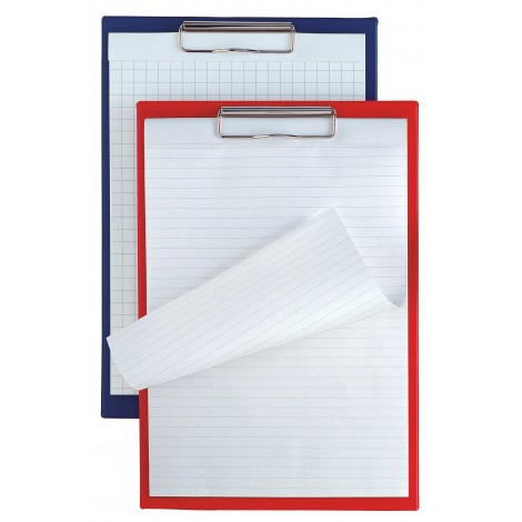 Sei SuperBlock N - Portablocco in cartoncino rivestito PVC con molla in metallo, formato A4, colore blu  - 1pz - 29303307