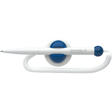 Schneider Klick Fix Pen - Penna a sfera con filo telescopico, tratto 1mm, colore blu  - Prezzo singolo, ord. minimo 10pz