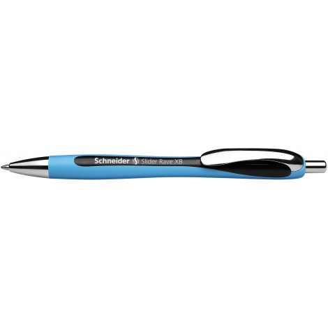 Schneider Slider Rave XB – Penna a sfera con fusto gommato, dotata di inchiostro con tecnologia Viscoglide, tratto 1mm, colore nero – Prezzo singolo, ord. minimo 10pz