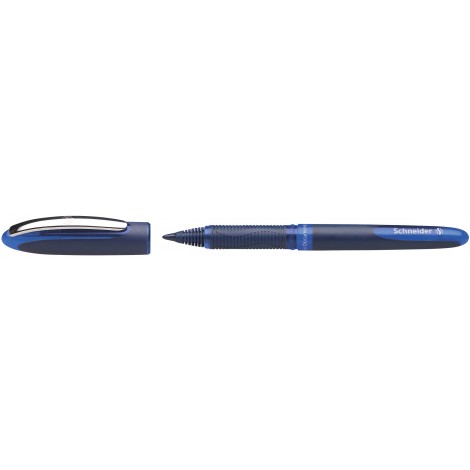 Schneider Roller One Business – Penna roller con inchiostro liquido ad asciugatura rapida, tratto 0,6mm, colore blu – Prezzo singolo, ord. minimo 10pz
