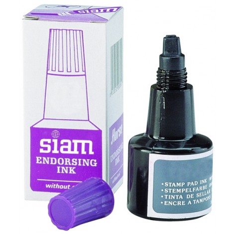Siam Inchiostro senz'olio per timbri, con dosatore, colore nero - Prezzo singolo, ord. minimo 12pz - 1200/NR
