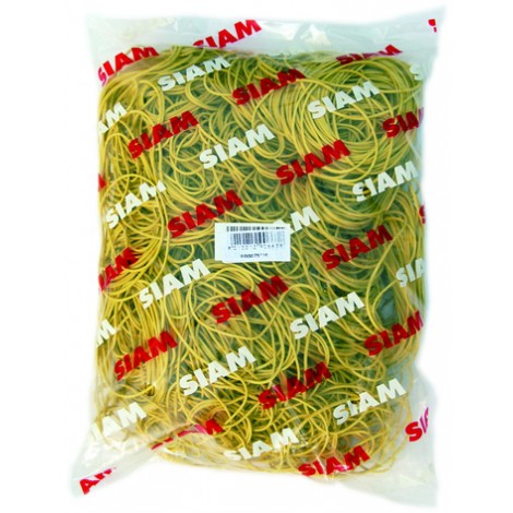 Siam Elastici in gomma 1Kg, Ø 100mm, taglio 1,6mm, colore giallo - 1pz - GG 100X16