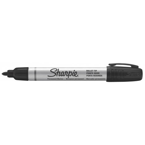 Sharpie Small Metal - Marcatore permanente con inchiostro a base d`alcool, fusto in alluminio, tratto 1mm, colore nero - Prezzo singolo, ord. minimo 12pz - S0945720