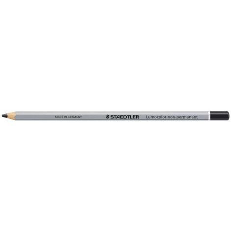 Staedtler Matita vetrografica per marcare in modo cancellabile, mina compatta idrosolubile, colore nero - Prezzo singolo, ord. minimo 12pz - 108-9