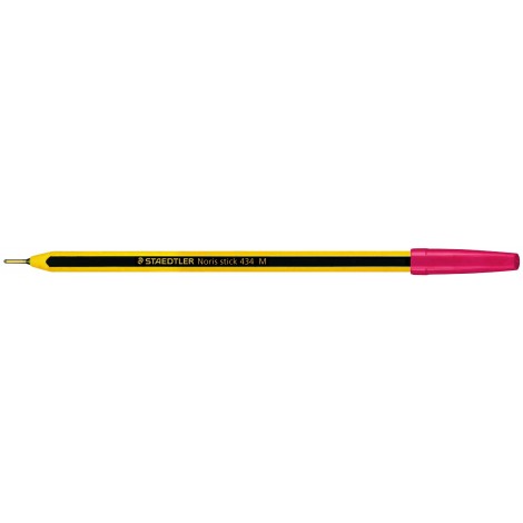 Staedtler 434 - Punta a sfera con lungo puntale in ottone e fusto esagonale, tratto 0,35mm, colore rosso - 434 02M