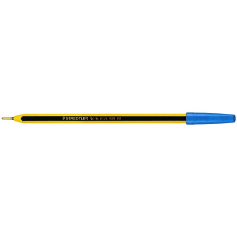 Staedtler 434 - Punta a sfera con lungo puntale in ottone e fusto esagonale, tratto 0,35mm, colore blu - 434 03M