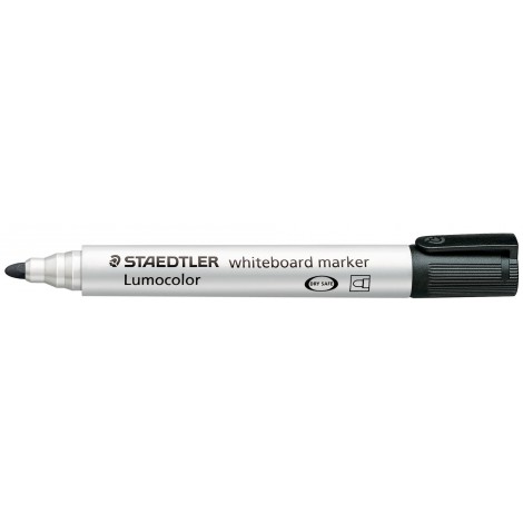 Staedtler Lumocolor 351-9 - Marcatore per lavagne con punta sintetica da 2mm, colore nero - Prezzo singolo, ord. minimo 10pz - 351-9