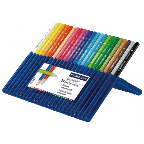 Staedtler Astuccio pastelli ERGOSOFT con 24 matite colorate esagonali - 157 SB24