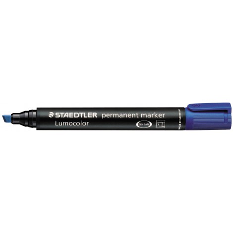 Staedtler Lumocolor 350-3 - Marcatore permanente con inchiostro a base d`alcool, punta sintetica da 2-5mm, colore blu  - Prezzo singolo, ord. minimo 10pz - 350-3