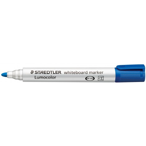 Staedtler Lumocolor 351-3 – Marcatore per lavagne con punta sintetica da 2mm, colore blu – Prezzo singolo, ord. minimo 10pz – 351-3