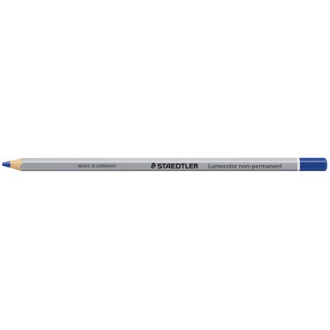 Staedtler Matita vetrografica per marcare in modo cancellabile, mina compatta idrosolubile, colore blu - Prezzo singolo, ord. minimo 12pz - 108-3
