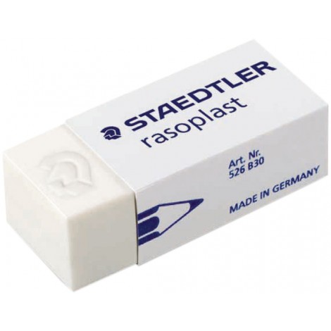 Staedtler Gomma RASOPLAST 526-B-30, per matite, senza ftalati e lattice, 43x19x13mm - 526 B30