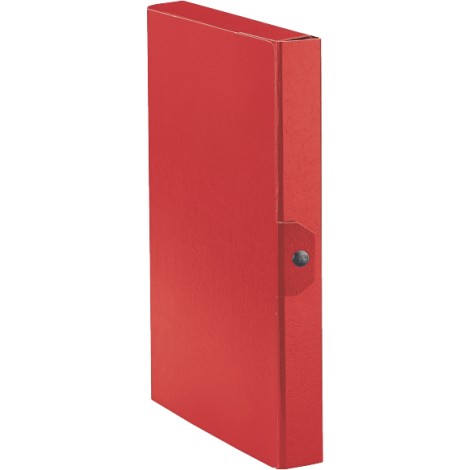 Esselte Eurobox - Scatola progetto chiusura a bottone, dorso 4cm, colore rosso  - Prezzo singolo, ord. minimo 5pz - 390324160