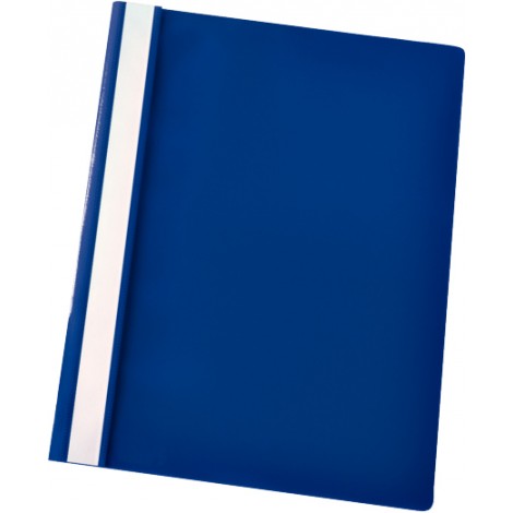 Esselte Vivida - Cartellina in PPL con fastener (meccanismo a 2 linguelle piatte di 8cm con pressino in plastica), copertina trasparente antiriflesso ed etichetta longitudinale estraibile, capacita` 160 fogli, colore blu - Prezzo singolo, ord. minimo 25pz - 28315