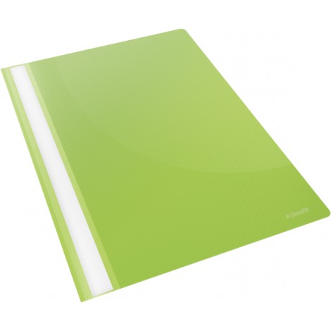 Esselte Vivida - Cartellina in PPL con fastener (meccanismo a 2 linguelle piatte di 8cm con pressino in plastica), copertina trasparente antiriflesso ed etichetta longitudinale estraibile, capacita` 160 fogli - Prezzo singolo, ord. minimo 25pz - 28317