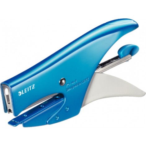 Leitz WOW 5547 - Cucitrice a pinza in metallo, punto chiuso, caricamento posteriore, profondita` di cucitura 49,5mm, utilizza punti 6/4 - 1pz - 5547-20-36