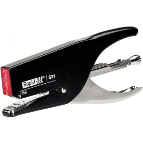 Rapid SuperFlatClinch S21 - Cucitrice a pinza in metallo, punto chiuso, caricamento posteriore, profondita` di cucitura 42mm, utilizza punti 21/4-6 - 1pz - 24812601