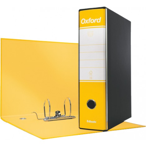 Esselte Registratore commerciale Oxford G83 d. 8cm giallo dotato di foro di presa - 1pz - 390783090