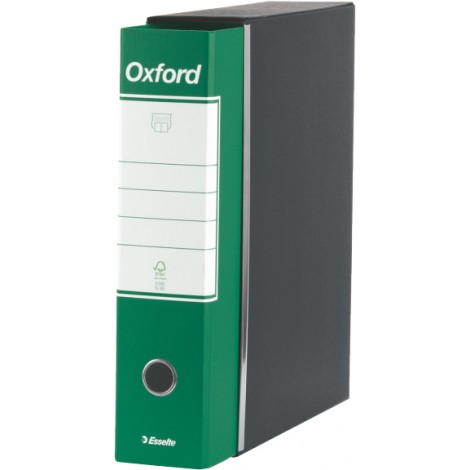 Esselte Registratore commerciale Oxford G83 d. 8cm verde dotato di foro di presa – 1pz – 390783180