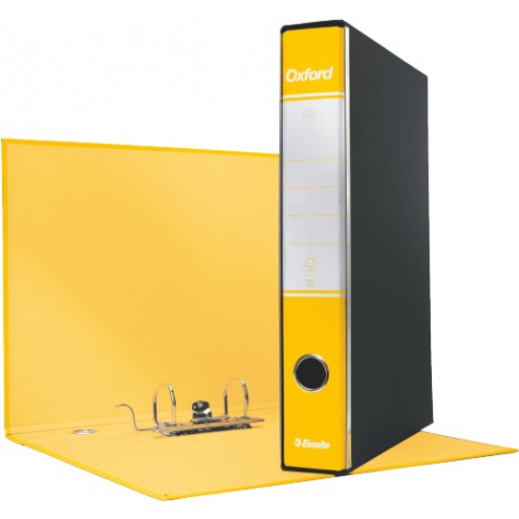 Esselte Registratore commerciale Oxford G82 d. 5cm giallo dotato di foro di presa – 1pz –  390782090