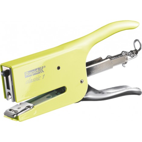 Rapid Retro Classic K1 - Cucitrice a pinza in metallo, ribattitore regolabile, punto chiuso o aperto, caricamento posteriore, profondita` di cucitura 56mm, utilizza punti 24/6-8 e 26/6-8 - 1pz - 5000494