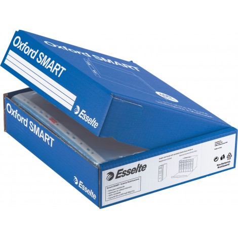 Esselte Buste OXFORD SMART in PPL forate, finitura liscia, formato utile 21x29,7cm, confezione da 400pz - 391098000