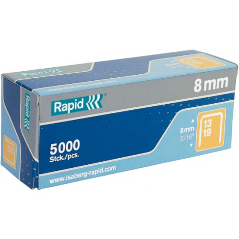 Rapid 13/14 - Graffe per graffatrici - Scatola 5000 punti in filo metallico robusto, lunghezza gamba 14mm - 1pz - 11850500