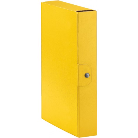 Esselte Eurobox – Scatola progetto chiusura a bottone, dorso 6cm, colore giallo – Prezzo singolo, ord. minimo 5pz – 390326090