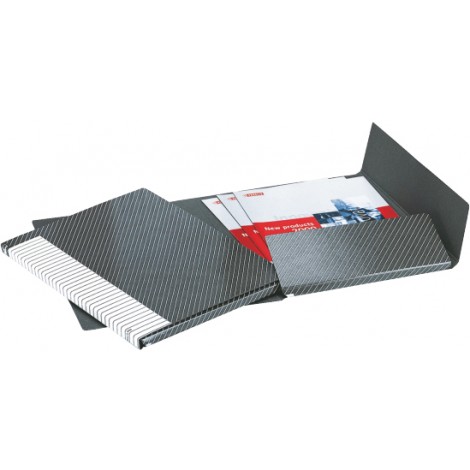 Esselte Gruppo Delso Line Cartella a 2 lembi, dorso 15mm, formato 25x32cm, colore bianco/grigio  - 6pz - 390954040