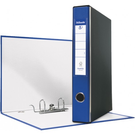Esselte Registratore protocollo Eurofile G54 d.5 cm blu con portaetichetta sul dorso - 1pz - 390754050