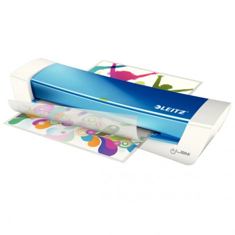 Leitz iLam Home office - Plastificatrice A4 con led e segnale acustico che indicano quando è pronta la macchina, spessore 80-125 micron, colore verde   - 1pz