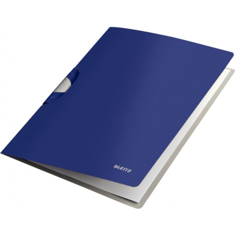 Leitz Style ColorClip - Cartellina con chiusura a clip, in PPL, formato 22x30cm, capacita` 40 fogli, dorso 10mm, colore blu titanio  - 1pz - 41650069