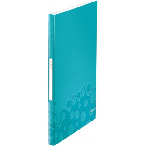 Leitz Portalistini WOW in PPL con 40 buste, formato 23x31cm, etichetta sul dorso, colore acqua – 1pz – 46320151