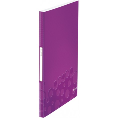 Leitz Portalistini WOW in PPL con 40 buste, formato 23x31cm, etichetta sul dorso, colore viola – 1pz – 46320162