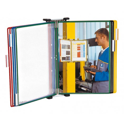 Djois Tarifold Leggio da parete completo di 10 buste in pvc 10x30x23cm - 1pz