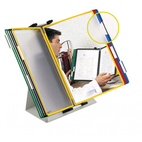 Djois Tarifold Leggio da tavolo con 10 buste in pvc 25x30x35cm - 1pz