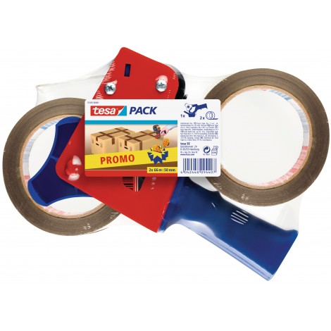Tesa PROMOPACK, dispenser ECONOMY + 2 rotoli TESAPACK 04280 50mm x 66m - 57455-00001-02