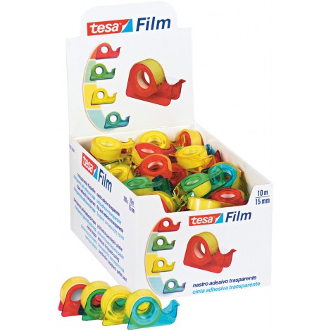 Tesafilm - Nastro adesivo in chiocciola, standard, con supporto in PP, senza solventi, 15mm x 10m, colore trasparente - Prezzo singolo, ord. minimo 100pz - 57383-00000-05
