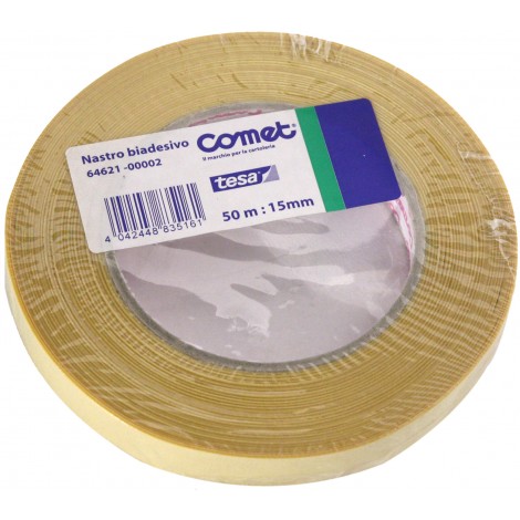 Tesa Nastro biadesivo con supporto in film PP, 15mm x 50m, colore trasparente - 1pz - 64621-00002-02