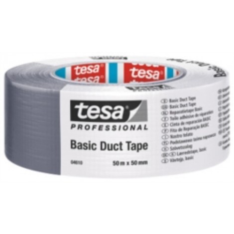 Tesa 4610 - Nastro telato adesivo telato, supporto in PE rinforzato con tessuto PET da 18 mesh, 50mm x 25m, colore grigio  - 1pz - 04610-00001-01