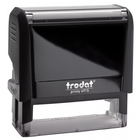 Trodat Printy 4.0 - Timbro 4915 autoinchiostrante, dimensioni piastra 25x70mm, climaticamente neutro e struttura in materiale plastico riciclato - 1pz - 53183