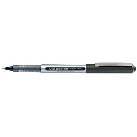 Osama Ball Eye - Penna roller ad inchiostro liquido con finestra per il controllo del livello di consumo, tratto 0,5mm, colore nero  - Prezzo singolo, ord. minimo 12pz - M UB150 N