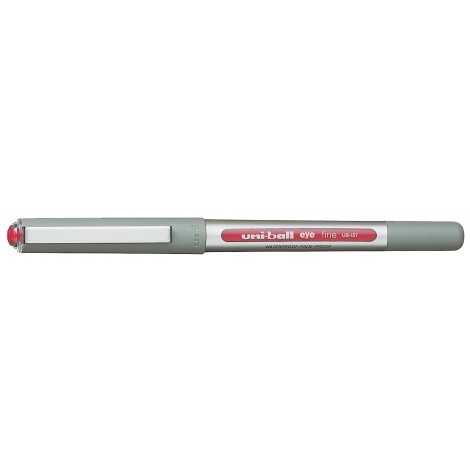 Osama Ball Eye – Penna roller ad inchiostro liquido con finestra per il controllo del livello di consumo, tratto 0,7mm, colore rosso – Prezzo singolo, ord. minimo 12pz – M UB157 R