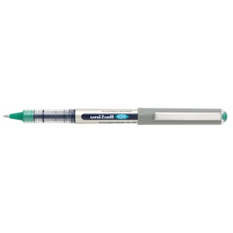Osama Ball Eye – Penna roller ad inchiostro liquido con finestra per il controllo del livello di consumo, tratto 0,7mm, colore verde scuro – Prezzo singolo, ord. minimo 12pz – M UB157 VS