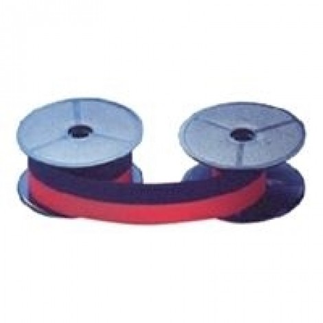 X80406 Nastro nylon nero/rosso a 3 punte per Olivetti LOGOS 654 (13mm x 6m) 1pz