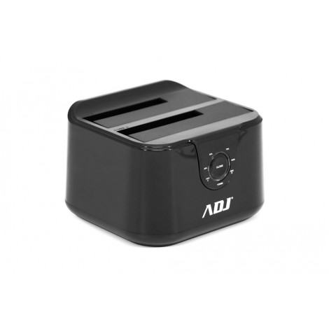 Adj Docking station USB 3.0 per HDD SATA 2.5 e 3.5 - Utilizzata sia per leggere due HDD che per clonare o eseguire il backup di un HDD - 1pz