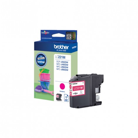 LC221M Cartuccia inchiostro magenta per Brother MFC J1150DW (260pg) 1pz